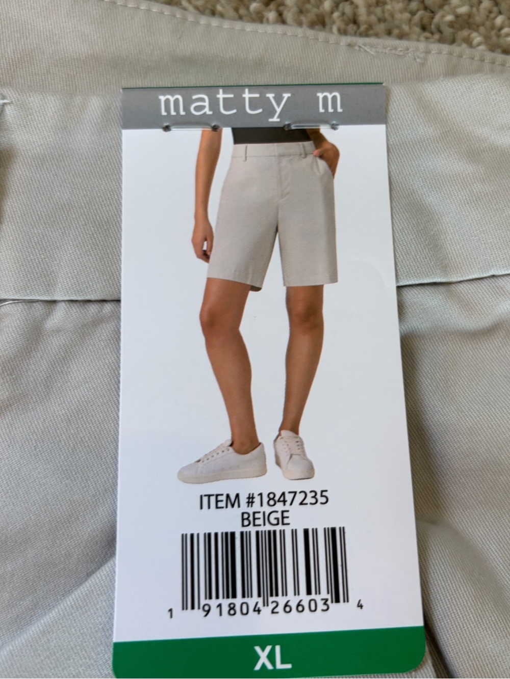 NWT MATTY M HIGH WAISTED BERMUDA SHORTS IN SIZE XL. 34” Waist